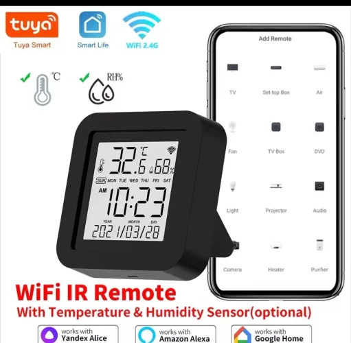 Controle universal wi-fi smart compatível com alexa e Google home