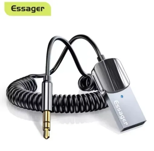 Adaptador Bluetooth 5.1 USB P2 Carro Automotivo Essager