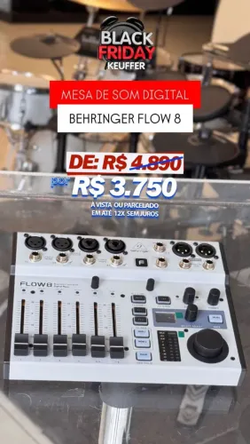 Mesa Som digital Behringer flow 8 BLACK FRIDAY 