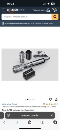 Escova Secadora Rotativa Conair Diamond Rotating