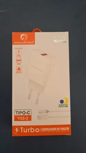 CARREGADOR 30W SAIDA TIPO-C Y53-3 H´MASTON NOVO LACRADO FRETE GRÁTIS PARA MACEIÓ