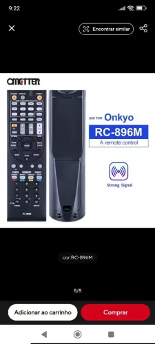 Controle remoto Onkyo tx sr