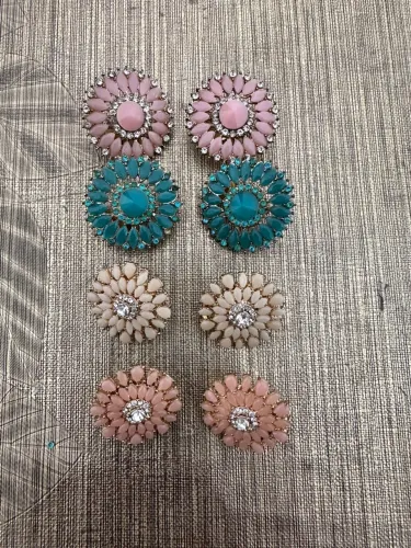 2 pares Brincos de pressão