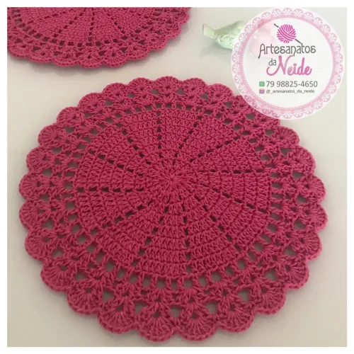 Jogo Americano de Crochê Artesanal