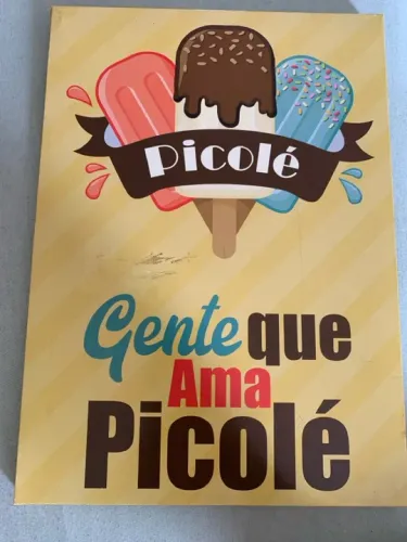 Quadro Decorativo Picolé - Gente que ama picolé