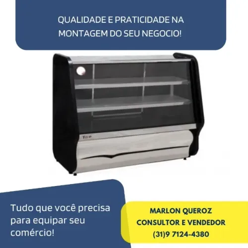 Balcão refrigerado 1,25 m Ormifrio preto novo