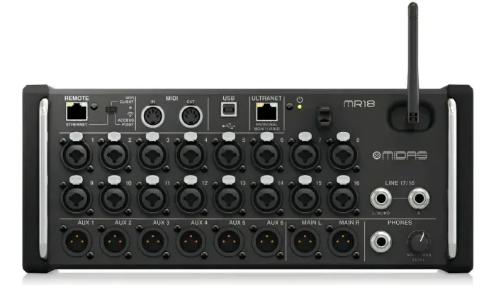 Console Midas MR18 M Air de mistura