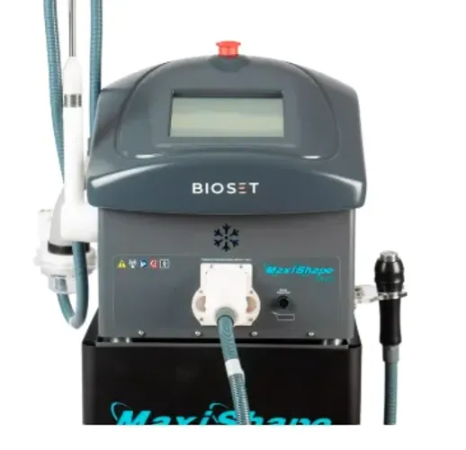 MAXI SHAPE CRYO STATION - PLATAFORMA COM RF, CRIOFREQUÊNCIA, ULTRACAVITAÇÃO, ONDAS DE CHOQ