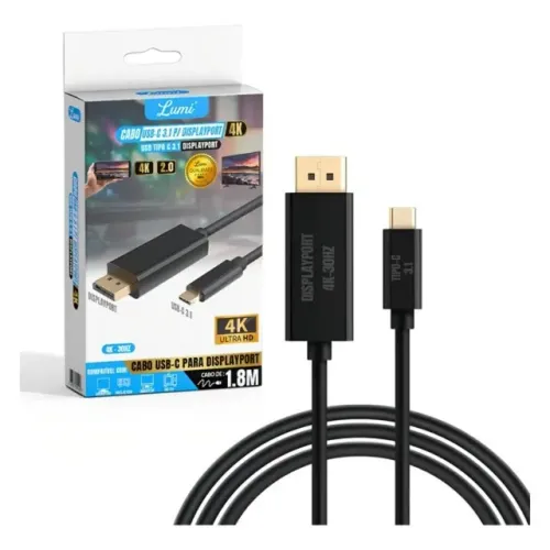 Cabo Usb-c Usb Tipo C 3.1 Para Displayport
