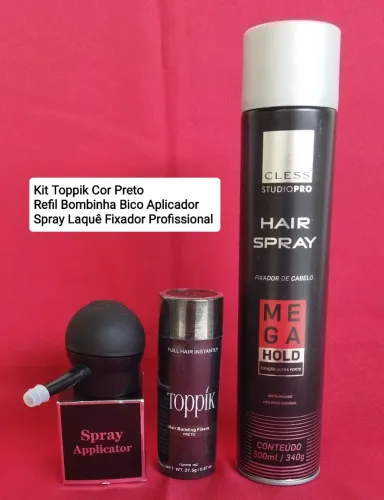 Kit Toppik Cor Preto Profissional 