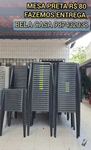 MESA PRETA MXHS PLASTICO IDEAL PARA COZINHA JULX ENTREGO