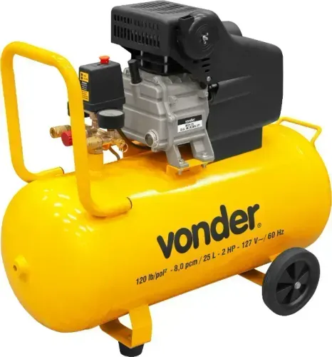 Moto compressor de Ar 25 litros 2cv 8,0 pcm Profissional Vonder