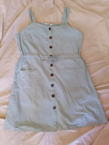 Vestidos de linho (azul e bege)