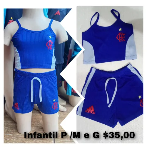 Conjunto Infantil Flamengo Adidas - Diversos Tamanhos