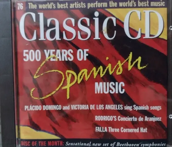 Cd importado "500 Years Of Spanish Music" - Inglaterra - Anos 90
