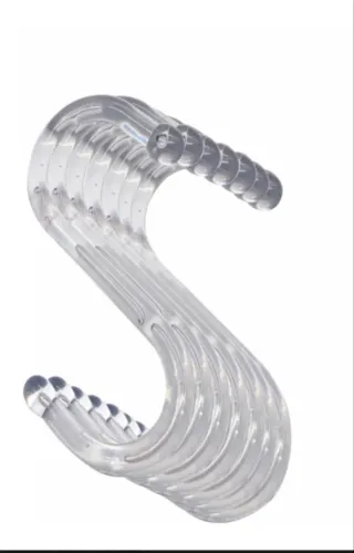 Cabides em S de acrílico