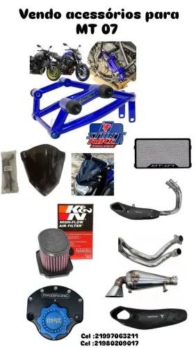 Vendo acessórios para MT 07