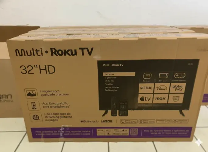 SMARTTV 32 Multilaser Roku TV | HD| Apple/Google/Alexa | Retire Hoje