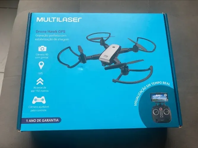 Vendo Drone Câmera Hd Wifi Fpv Shark Alcance 80mt Multilaser Es177 Cor Preto