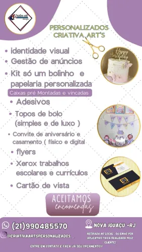 Papelaria personalizada para festas