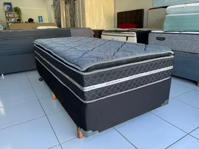 Cama Box Solteiro Colchão Espuma D33 Marca Umaflex Peça Nova, Pronta Entrega! 