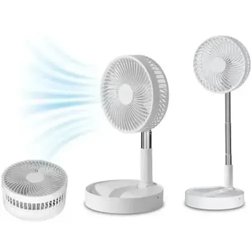 Ventilador, Dobrável E Portátil, Piso Retrátil/Ventilador USB, Bateria Recarregável 7200mA