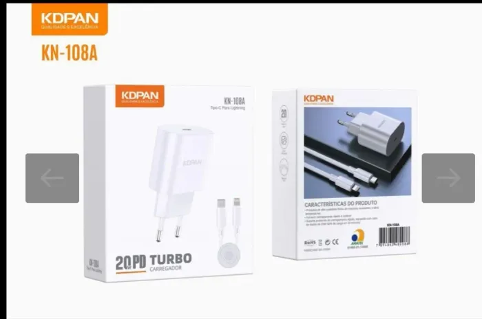Carregador 20W Turbo Tipo-C para Lightning