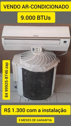 Vendo ar condicionado Split 9.000 BTUs  -R$ 1.300