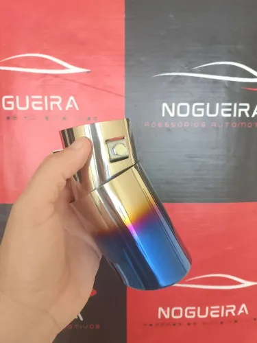 Ponteira Escapamento Esportiva Carro Curvada 