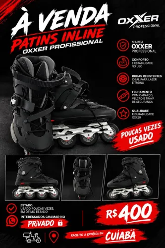 Patins oxxer profissional semi novo