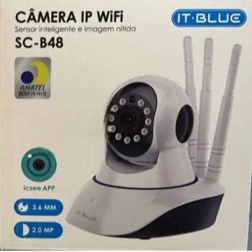Câmera de Segurança , com 3 antenas, modelo uso Interno.