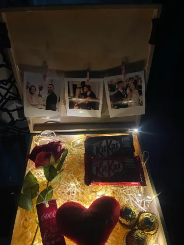 Caixa iluminada personalizada dia dos namorados