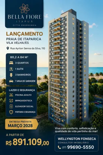 nvista em Praia de Itaparica | Bella Fiore | 3 Quartos | Grande Potencial de Valorização