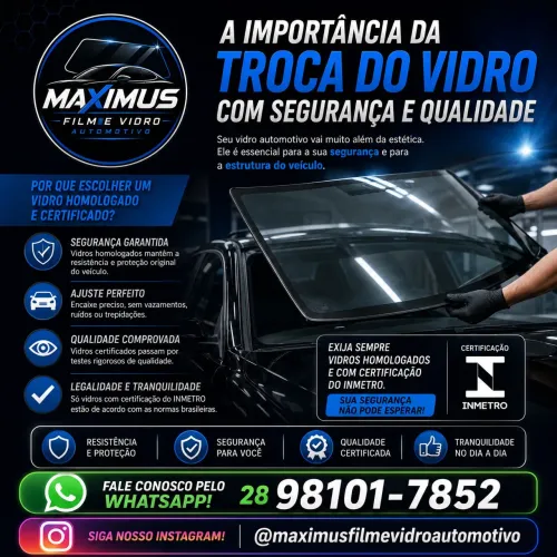 INSUFILM, VIDROS AUTOMOTIVOS, REPARO DE MAQUINA DE VIDRO E ACESSÓRIOS