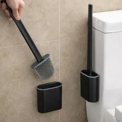 Escova de Vaso Sanitário Moderna De Silicone de Parede Usada