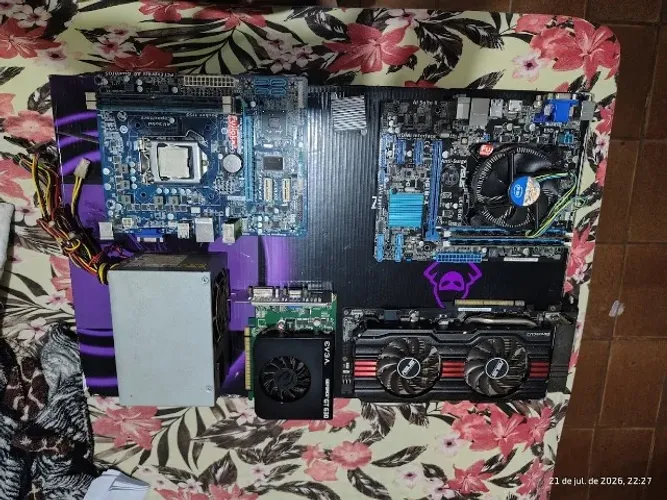 Kit PC Completo: Gigabyte H61 + i3 3ª Ger + 16GB RAM + GT 610/630 + Fonte AcBel 180W