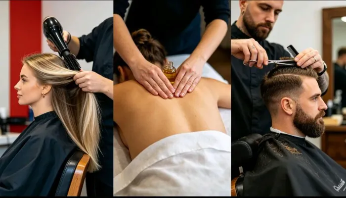 Serviços cabeleireira, barbeiro, estética, cilios