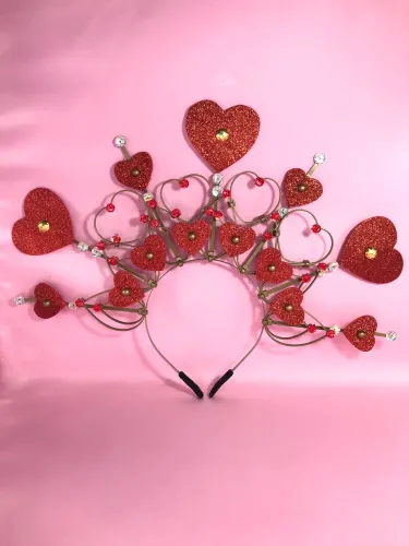 Tiara corações fantasia carnaval