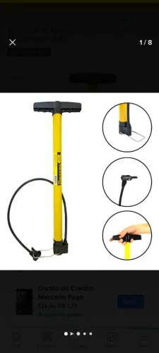 Bomba d encher pneu nova 50cm