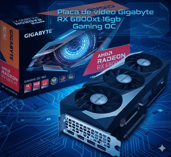 Placa de vídeo Gigabyte RX 6800 xt 16gb Gaming oc