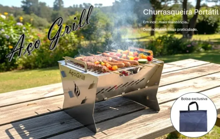 Churrasqueira portátil Inox