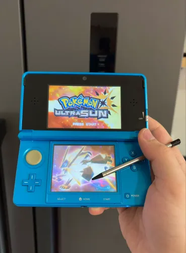 Nintendo 3ds Light Blue Completo + Caixa e Manuais + muitos jogos como Pokémon Mario