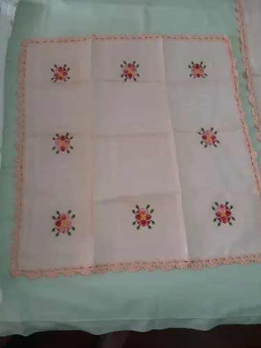 Conjunto bordado para cozinha 3 toalhas