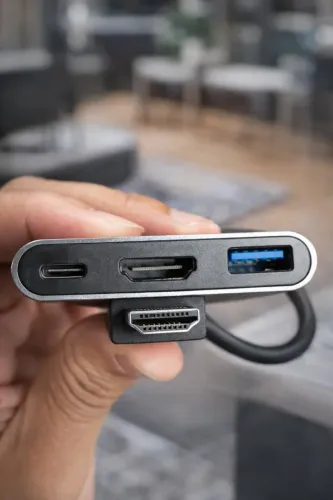 Hub USB-C 3 em 1: tipo-c 3 em 1 PD100W + HDMI (4K/30 Hz) + USB3.0
