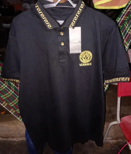 Camisa Versace Polo negra Original M/G