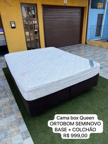 Cama box Queen ORTOBOM SEMINOVO TOP - ENTREGO