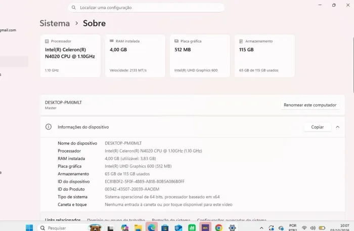 Notebook Semi Novo com garantia ainda