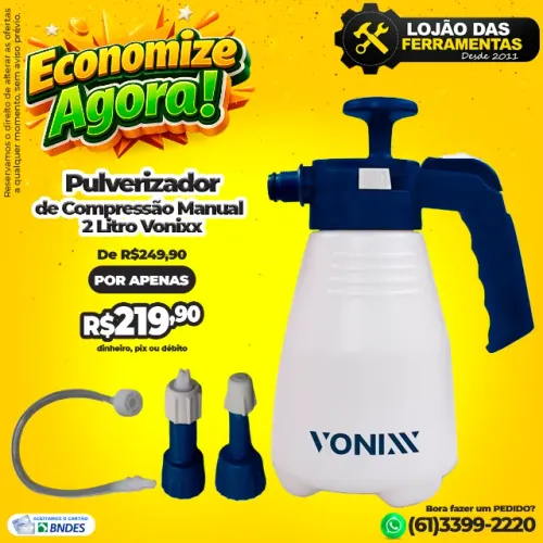 Pulverizador de Compressão Manual 2 Litro Vonixx