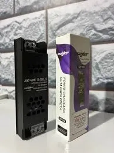 Fonte slim preta 12v 10a Mayler ( Honestidade e Qualidade JK eletronicos)
