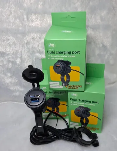 Carregador de moto USB e C
